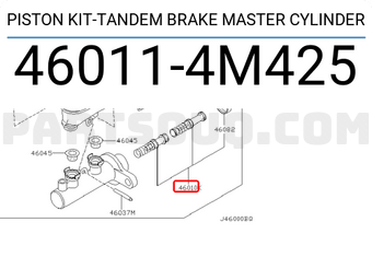 Nissan 460114M425 PISTON KIT-TANDEM BRAKE MASTER CYLINDER