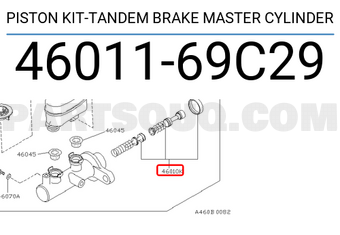 Nissan 4601169C29 PISTON KIT-TANDEM BRAKE MASTER CYLINDER