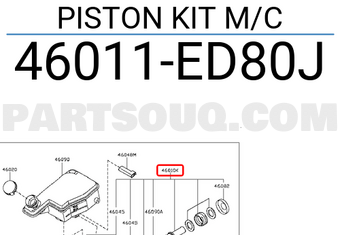 Nissan 46011ED80J PISTON KIT M/C