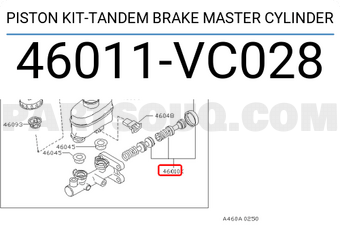 Nissan 46011VC028 PISTON KIT-TANDEM BRAKE MASTER CYLINDER