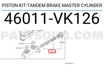 Nissan 46011VK126 PISTON KIT-TANDEM BRAKE MASTER CYLINDER