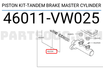 Nissan 46011VW025 PISTON KIT-TANDEM BRAKE MASTER CYLINDER