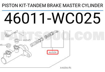Nissan 46011WC025 PISTON KIT-TANDEM BRAKE MASTER CYLINDER