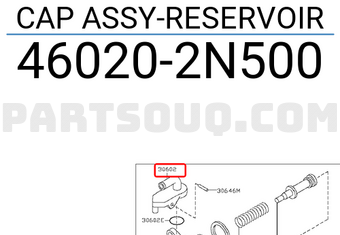 Nissan 460202N500 CAP ASSY-RESERVOIR