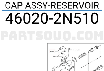 Nissan 460202N510 CAP ASSY-RESERVOIR