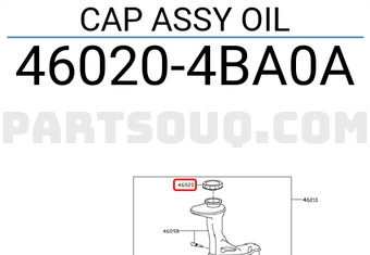 Nissan 460204BA0A CAP ASSY OIL