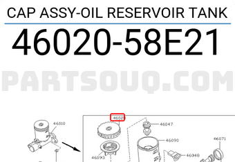 Nissan 4602058E21 CAP ASSY-OIL RESERVOIR TANK