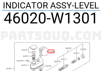 Nissan 46020W1301 INDICATOR ASSY-LEVEL