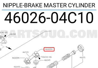 Nissan 4602604C10 NIPPLE-BRAKE MASTER CYLINDER