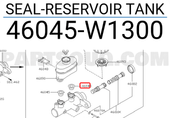 Nissan 46045W1300 SEAL-RESERVOIR TANK