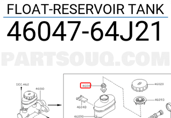 Nissan 4604764J21 FLOAT-RESERVOIR TANK
