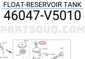 Nissan 46047V5010 FLOAT-RESERVOIR TANK