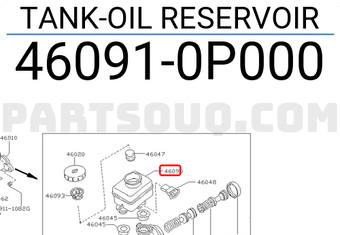 Nissan 460910P000 TANK-OIL RESERVOIR