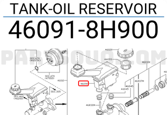 Nissan 460918H900 TANK-OIL RESERVOIR