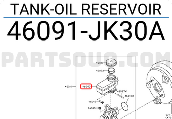 Nissan 46091JK30A TANK-OIL RESERVOIR