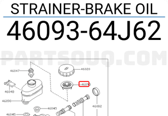 Nissan 4609364J62 STRAINER-BRAKE OIL