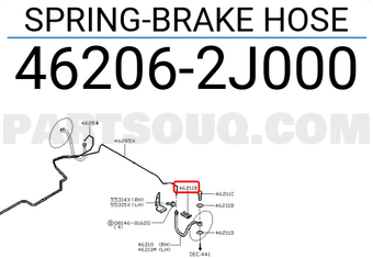 Nissan 462062J000 SPRING-BRAKE HOSE