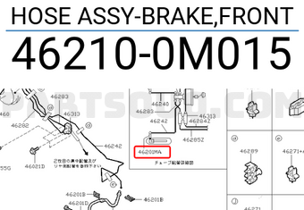 Nissan 462100M015 HOSE ASSY-BRAKE,FRONT