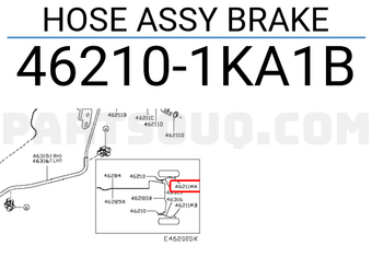 Nissan 462101KA1B HOSE ASSY BRAKE