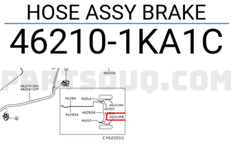 Nissan 462101KA1C HOSE ASSY BRAKE