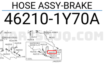 Nissan 462101Y70A HOSE ASSY-BRAKE