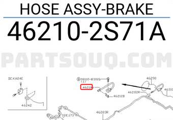 Nissan 462102S71A HOSE ASSY-BRAKE