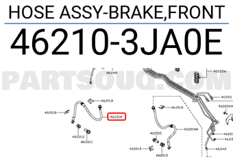 Nissan 462103JA0E HOSE ASSY-BRAKE,FRONT