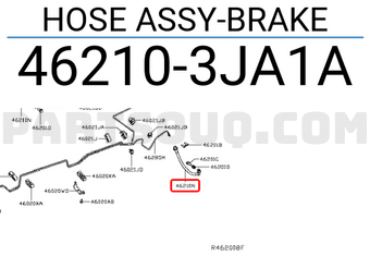 Nissan 462103JA1A HOSE ASSY-BRAKE