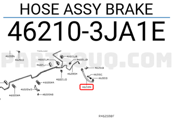Nissan 462103JA1E HOSE ASSY BRAKE