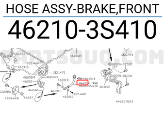 Nissan 462103S410 HOSE ASSY-BRAKE,FRONT