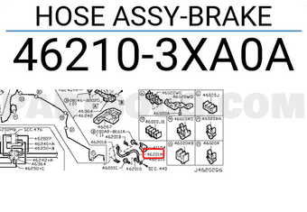 Nissan 462103XA0A HOSE ASSY-BRAKE
