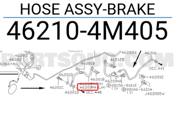 Nissan 462104M405 HOSE ASSY-BRAKE