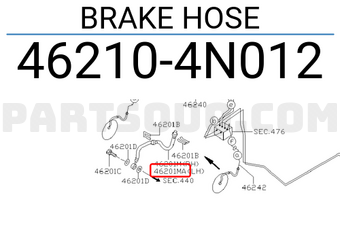Nissan 462104N012 BRAKE HOSE