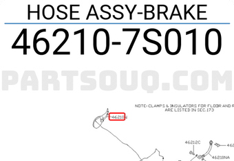 Nissan 462107S010 HOSE ASSY-BRAKE