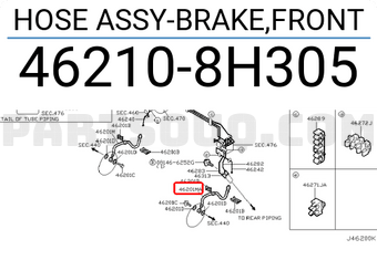 Nissan 462108H305 HOSE ASSY-BRAKE,FRONT