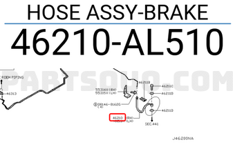 Nissan 46210AL510 HOSE ASSY-BRAKE