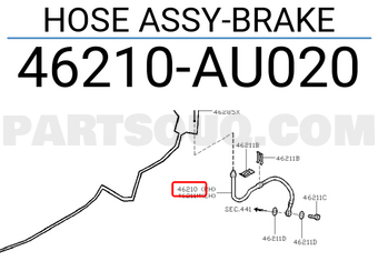 Nissan 46210AU020 HOSE ASSY-BRAKE