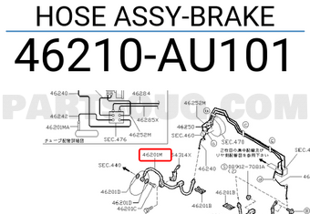 Nissan 46210AU101 HOSE ASSY-BRAKE