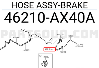 Nissan 46210AX40A HOSE ASSY-BRAKE