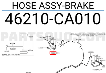 Nissan 46210CA010 HOSE ASSY-BRAKE