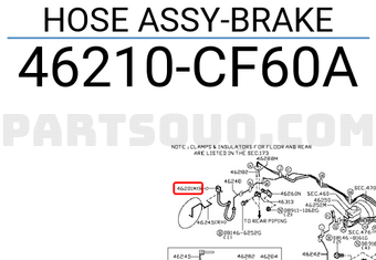 Nissan 46210CF60A HOSE ASSY-BRAKE