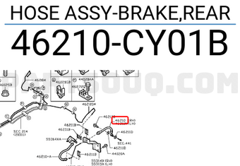 Nissan 46210CY01B HOSE ASSY-BRAKE,REAR