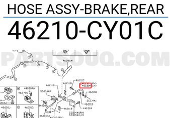Nissan 46210CY01C HOSE ASSY-BRAKE,REAR