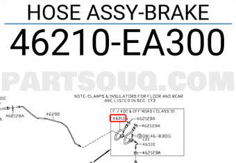 Nissan 46210EA300 HOSE ASSY-BRAKE