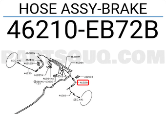 Nissan 46210EB72B HOSE ASSY-BRAKE