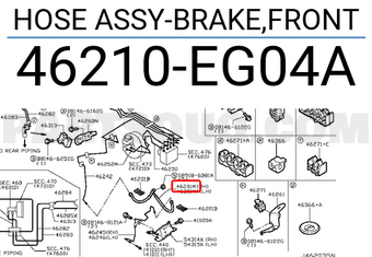 Nissan 46210EG04A HOSE ASSY-BRAKE,FRONT