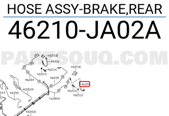 Nissan 46210JA02A HOSE ASSY-BRAKE,REAR