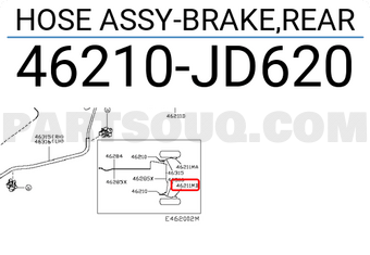 Nissan 46210JD620 HOSE ASSY-BRAKE,REAR
