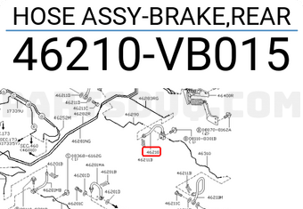 Nissan 46210VB015 HOSE ASSY-BRAKE,REAR