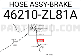 Nissan 46210ZL81A HOSE ASSY-BRAKE